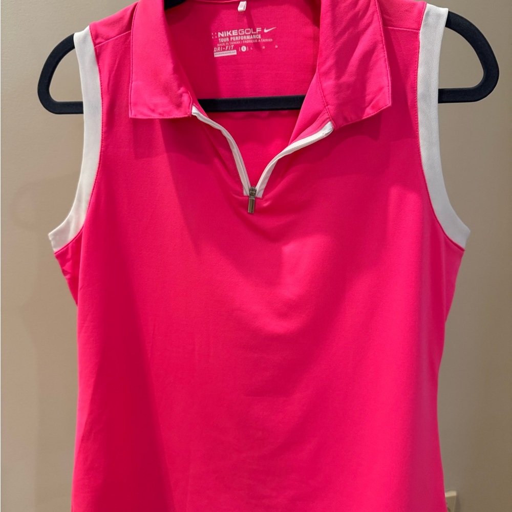Nike Women's Pink Sleeveless Golf Top